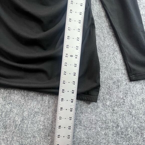 H2H Men T-Shirt Size Medium Slim Fit Cowl Neck Shirring Long Sleeves - Picture 8 of 11